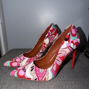 Colorful Patterned Women's Pump Heels